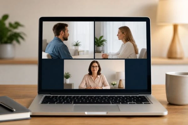 Image of online shuttle mediation Newbury